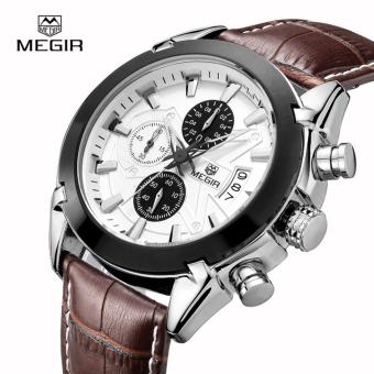 Megir Leather Strap Men's Watch 2020 (Brown) June 2018 - 2 Megir Leather Strap Men's Watch 2020 (Brown) - 2