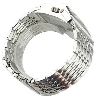 Men Stainless Steel Mens Blue LED Digital Sport Quartz WristWatchSilver - Intl June 2018 - 2 Men Stainless Steel Mens Blue LED Digital Sport Quartz WristWatchSilver - intl - 2