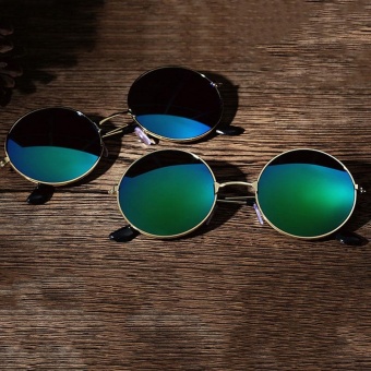 Men Women Retro Vintage Round Mirrored Sunglasses Eyewear Outdoor Sports - Intl July 2018 - 2 Men Women Retro Vintage Round Mirrored Sunglasses Eyewear Outdoor Sports - intl - 2