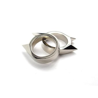 Men Women Stainless Steel Self-defense Product Single Clasp Ring Weapons Ring Cat Ears Shape Survival Ring Tool Po Gold - Intl June 2018 - 3 Men Women Stainless Steel Self-defense Product Single Clasp Ring Weapons Ring Cat Ears Shape Survival Ring Tool Po Gold - intl - 3