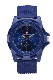 Military Quartz Swiss Army Watch Canvas Strap Fabric Analog ClockBlue June 2018 - 2 Military Quartz Swiss Army Watch Canvas Strap Fabric Analog ClockBlue - 2