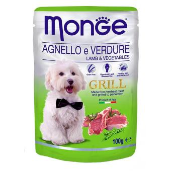 Monge Grill Chunkies With Lamb & Vegetables 100g Wet Dog Food (Set Of 8) June 2018 - 2 Monge Grill Chunkies with Lamb & Vegetables 100g Wet Dog Food (Set of 8) - 2