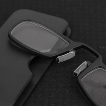Moonar Unisex Portable Mini Nose Clip Reading Glasses With Case Without Legs (+1.00,Black) - Intl May 2018 - 3 Moonar Unisex Portable Mini Nose Clip Reading Glasses with Case Without Legs (+1.00,Black) - intl - 3