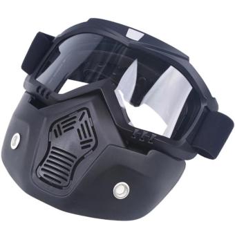 Motocross Motorbike Motor Open Face Detachable Goggle HelmetsVintage Glasses (Black) May 2018 - 4 Motocross Motorbike Motor Open Face Detachable Goggle HelmetsVintage Glasses (Black) - 4