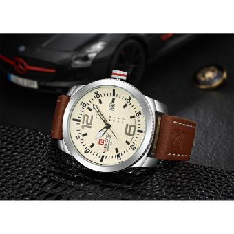 Naviforce Leather Strap Men's Watch NF9063 (Silver/Black/Brown) June 2018 - 2 Naviforce Leather Strap Men's Watch NF9063 (Silver/Black/Brown) - 2