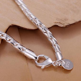 New Fashion Jewelry 925 Sterling Silver Twisted Rope Chain BraceletFor Unisex Man Women Gift - Intl June 2018 - 3 New Fashion Jewelry 925 Sterling Silver Twisted Rope Chain BraceletFor Unisex Man Women Gift - intl - 3