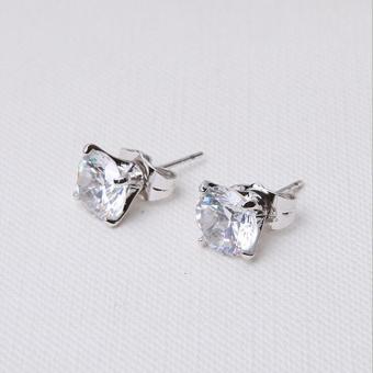 NiceEshopRound Cubic Anti Allergic Crystal Ear Stud Earrings (6MM,1 Pair,White) June 2018 - 5 niceEshopRound Cubic Anti Allergic Crystal Ear Stud Earrings (6MM,1 Pair,White) - 5