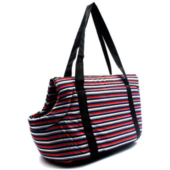 Nunbell Stripes Pattern Pet Dog Carrier Bag (Red) June 2018 - 2 Nunbell Stripes Pattern Pet Dog Carrier Bag (Red) - 2