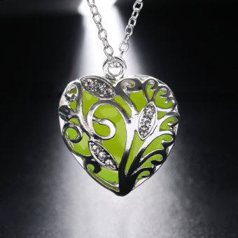 Okdeals Newest Unique Magical Fairy Glow In The Dark Hollow Pendant Locket Heart Luminous Necklace Nice Gift June 2018 - 2 Okdeals Newest Unique Magical Fairy Glow in the Dark Hollow Pendant Locket Heart Luminous Necklace Nice Gift - 2