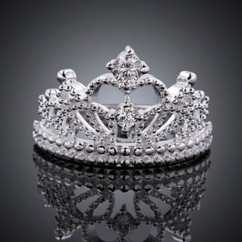 Okdeals Women Princess Wedding Band Zircon Crown Ring Silver April 2018 - 2 Okdeals Women Princess Wedding Band Zircon Crown Ring Silver - 2