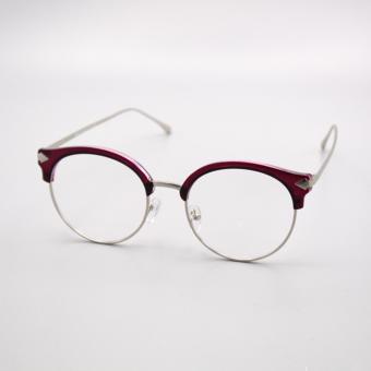 Premium Clubmaster Round W/ Multi Coated Lens And AircraftAluminum-magnesium Alloy Replaceable Lens UnisexEyewear_G003_Magenta_Silver Optical Frame Replaceable Lens - Unisex June 2018 - 3 Premium Clubmaster Round w/ Multi Coated lens and AircraftAluminum-magnesium Alloy Replaceable Lens UnisexEyewear_G003_Magenta_Silver Optical Frame Replaceable Lens - Unisex - 3