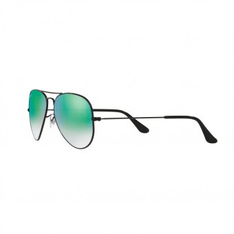 Ray-Ban Sunglasses Aviator Large Metal RB3025 - Shiny Black(002/4J) Size 58 Mirror Gradient Green June 2018 - 3 Ray-Ban Sunglasses Aviator Large Metal RB3025 - Shiny Black(002/4J) Size 58 Mirror Gradient Green - 3