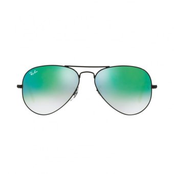 Ray-Ban Sunglasses Aviator Large Metal RB3025 - Shiny Black(002/4J) Size 58 Mirror Gradient Green June 2018 - 2 Ray-Ban Sunglasses Aviator Large Metal RB3025 - Shiny Black(002/4J) Size 58 Mirror Gradient Green - 2