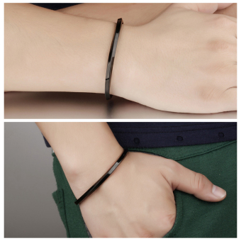 Richapex Jewelry Stainless Steel Bangle Cuff Bracelets For Men Black June 2018 - 2 Richapex Jewelry Stainless Steel Bangle Cuff Bracelets for Men Black - 2