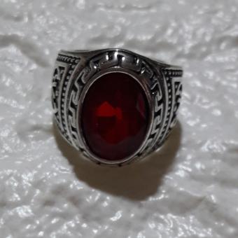 Ring With Charm Stone RUBY Size 9 Hypoallergenic July 2018 - 3 Ring with Charm stone RUBY size 9 hypoallergenic - 3