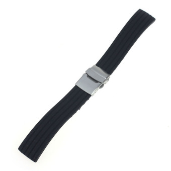 Silicone Rubber Watch Strap Band Deployment Buckle Waterproof 20mm June 2018 - 4 Silicone Rubber Watch Strap Band Deployment Buckle Waterproof 20mm - 4