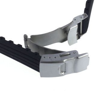 Silicone Rubber Watch Strap Band Deployment Buckle Waterproof 20mm June 2018 - 3 Silicone Rubber Watch Strap Band Deployment Buckle Waterproof 20mm - 3