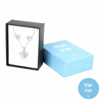 Silverworks X3251 Butterfly Pendant Necklace With Earrings June 2018 - 2 Silverworks X3251 Butterfly Pendant Necklace with Earrings - 2