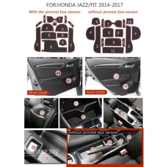 SMABEE Car Gate Slot Pad For HONDA JAZZ 2014-2017 Have A Centralarmrest Box Model Non-slip Mats Automotive Interior Coaster Dustred - Intl June 2018 - 5 SMABEE car Gate Slot Pad for HONDA JAZZ 2014-2017 Have a centralarmrest box model Non-slip Mats Automotive Interior Coaster Dustred - intl - 5