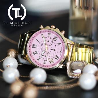 Timeless Manila Candice Roman Numeral Chrono Metal Watch (Old Rose) June 2018 - 2 Timeless Manila Candice Roman Numeral Chrono Metal Watch (Old Rose) - 2