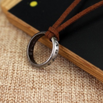 Uncharted 4 Drake's Vintage Band Ring Leather Code Pendant Necklace - Intl June 2018 - 4 Uncharted 4 Drake's Vintage Band Ring Leather Code Pendant Necklace - intl - 4