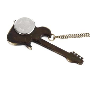 Unisex Bronze Guitar Style Quartz Pocket Watch Necklace For Male Female July 2018 - 5 Unisex Bronze Guitar Style Quartz Pocket Watch Necklace for Male Female - 5