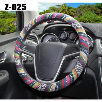 Universal 38cm 15'' Car Auto Steering-Wheel Cover Steering WheelWrap Natural Fibers Anti Slip Breathable National Customs ,Black -intl June 2018 - 2 Universal 38cm 15'' Car Auto Steering-Wheel Cover Steering WheelWrap Natural Fibers Anti Slip Breathable National Customs ,Black -intl - 2