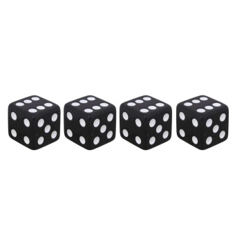 Universal 8mm Dice Style Plastic Car Tire Valve Caps, Pack Of 4(Black) - Intl June 2018 - 2 Universal 8mm Dice Style Plastic Car Tire Valve Caps, Pack Of 4(Black) - intl - 2