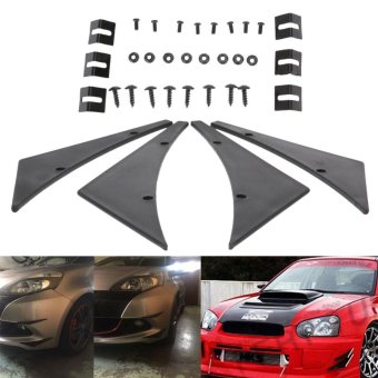 Universal Fit Front Bumper Lip Splitter Fins Body Spoiler CanardsValence - Intl June 2018 - 2 Universal Fit Front Bumper Lip Splitter Fins Body Spoiler CanardsValence - intl - 2