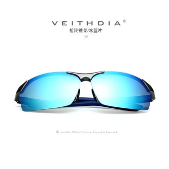 VEITHDIA Aluminum Magnesium Sunglasses Polarized Sports Men CoatingMirror Driving Sun Glasses Oculos Male Eyewear Accessories 6589((Gun/Blue) - Intl June 2018 - 3 VEITHDIA Aluminum Magnesium Sunglasses Polarized Sports Men CoatingMirror Driving Sun Glasses oculos Male Eyewear Accessories 6589((Gun/Blue) - intl - 3