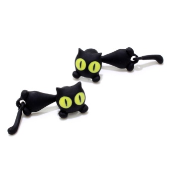 W-AOE 3D Animal Cat Earrings For Women Girl Kitty Stud Earrings (Black White Purple Blue Red Pink) - Intl April 2018 - 2 W-AOE 3D Animal Cat Earrings for Women Girl Kitty Stud Earrings (Black White Purple Blue Red Pink) - intl - 2