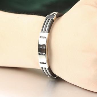 Wawawei Fashion Glamorous Silver Chain Titanium Silicone LeatherMen Bracelet With Free Camera Clip Lens June 2018 - 5 Wawawei Fashion Glamorous Silver Chain Titanium Silicone LeatherMen Bracelet with Free Camera Clip Lens - 5
