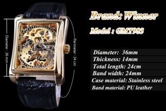 WINNER Men Black Skeleton Dial Automatic Mechanical SilverStainless Steel Watch - Intl June 2018 - 3 WINNER Men Black Skeleton Dial Automatic Mechanical SilverStainless Steel Watch - intl - 3