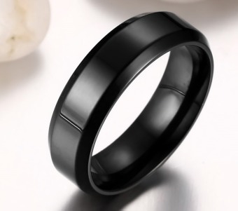 Women And Men Stainless Steel Rings Band Style For Couple Gifts(black) June 2018 - 4 Women And Men Stainless Steel Rings Band Style For Couple Gifts(black) - 4