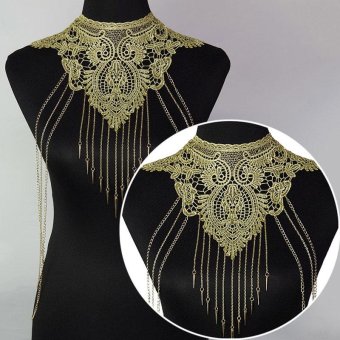 Women Lace Body Chain Jewelry Tassel Collar Choker Body Necklace -intl June 2018 - 2 Women Lace Body Chain Jewelry Tassel Collar Choker Body Necklace -intl - 2