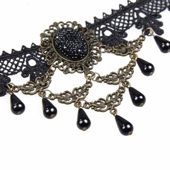 Women Retro Lolita Gothic Lace Necklace Collar Symmetry ChainPendant - Intl June 2018 - 4 Women Retro Lolita Gothic Lace Necklace Collar Symmetry ChainPendant - intl - 4