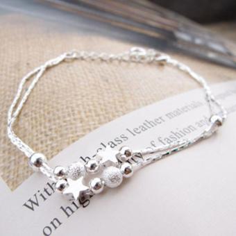 Women Silver Plated Chain Anklet Beads Ankle Bracelet For FootJewelry - Intl June 2018 - 2 Women Silver Plated Chain Anklet Beads Ankle Bracelet for FootJewelry - intl - 2