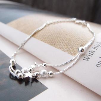 Women Silver Plated Chain Anklet Beads Ankle Bracelet For FootJewelry - Intl June 2018 - 4 Women Silver Plated Chain Anklet Beads Ankle Bracelet for FootJewelry - intl - 4