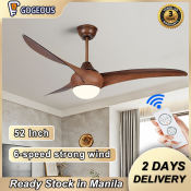 Nordic Modern Industrial Ceiling Fan with Light & Remote Control