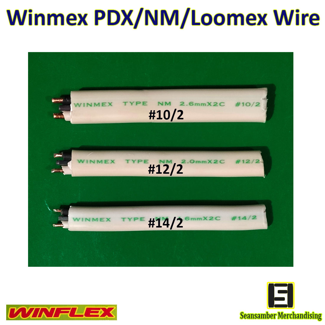 Sold Per METER! Winflex Brand PDX/NM/Loomex Wire/Duplex Solid Wire/Dual Core Flat Wire 14/2 12/2 10/2