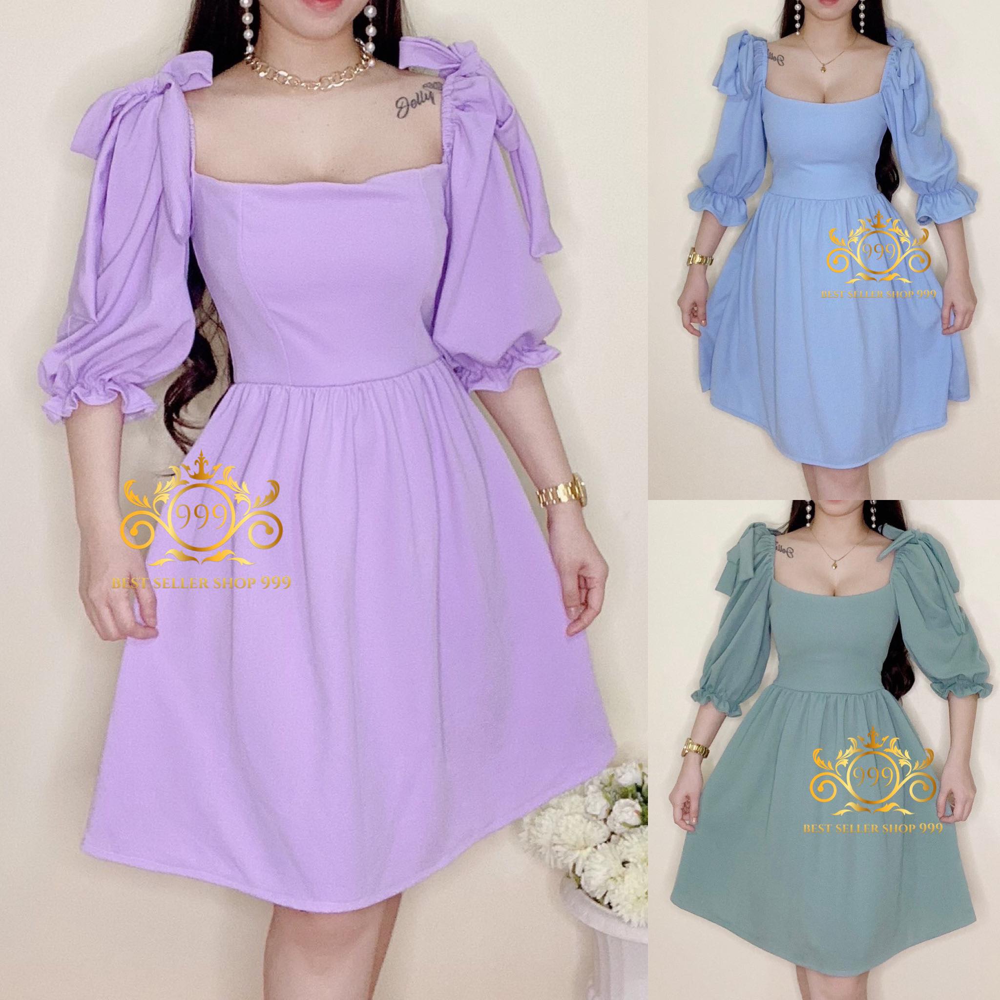 The Opulence by Girl Store RTW Solids Raw Silk 3 Piece Suit Bluebell Blossom - Eid Collection