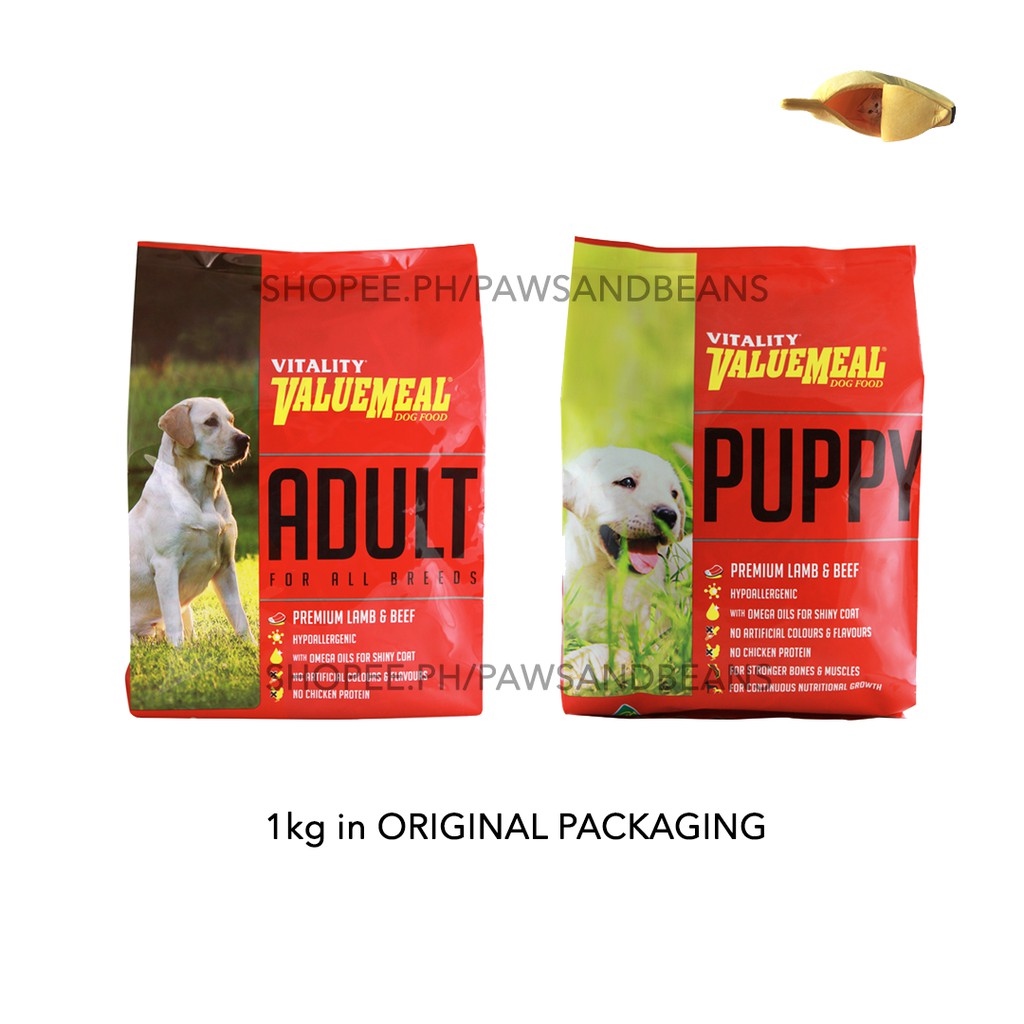 Vitality Value Meal Puppy Dog Food Lamb And Beef Flavor One Petrix