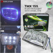 Motorcycle TMX 155 LED Headlight 6 Led with angel eye