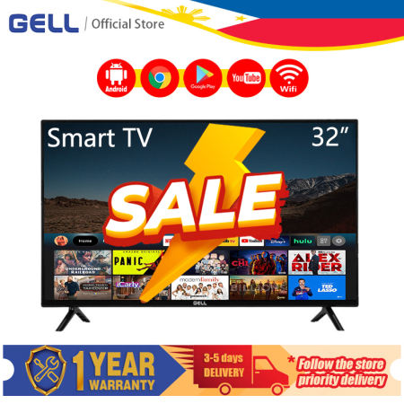 GELL 32" Android Smart TV - Ultra-thin, Flat Screen