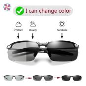 QIAON Men's Photochromic Polarized Sunglasses for Night Vision Cycling