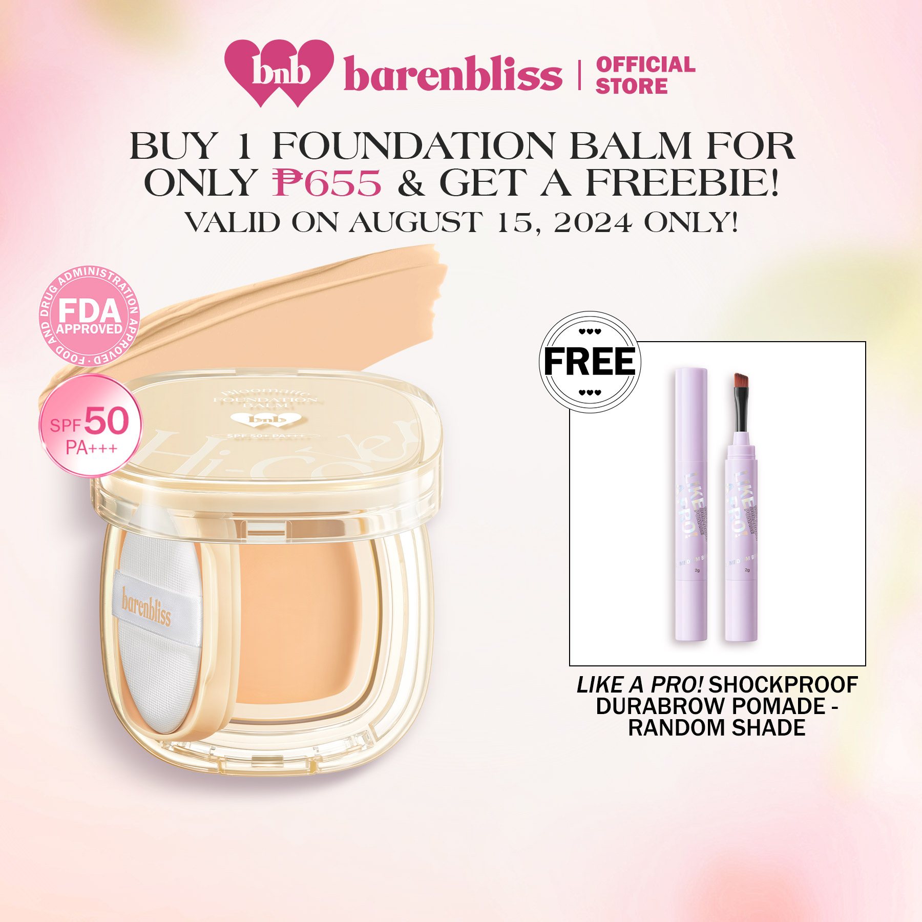 Discount on Barenbliss  shoes - SKU: 【8.15】【FREE (1)POMADE-RANDOM】barenbliss BNB Bloomatte Hi-Cover Foundation Balm | Waterproof | Transf