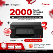 Canon PIXMA G3730 Printer: Wi-Fi, AirPrint, Copy, Scan, 2