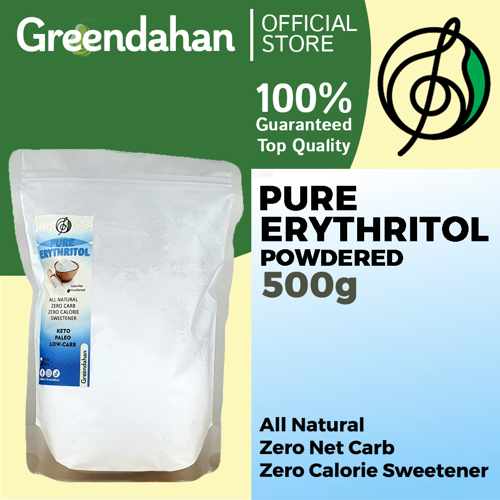 Greendahan Pure Erythritol Powdered 500g,NO MALTODEXTRIN