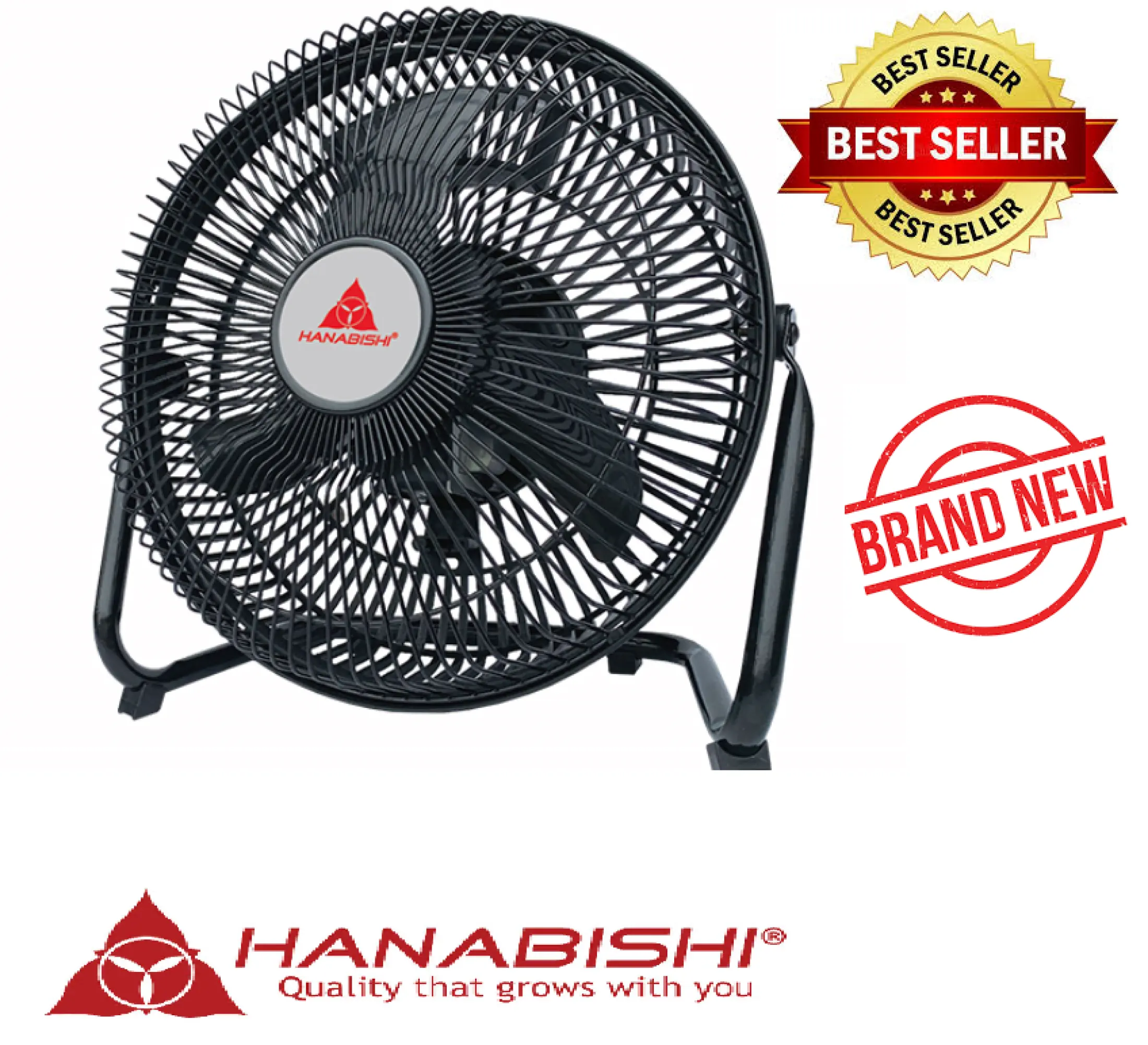 Hanabishi 9 Inches Electric Fan Desk Fan Floor Fan Industrial Fan Brand New Small Fan Mini Fan Fan Small Fan Mini Fan 3 Speed Rotary Control Adjustable Fan Head Heavy