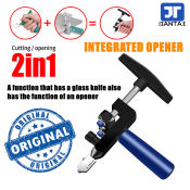 Glass Cutter Set for Tiles and Mirrors, Multi-Functional Opener